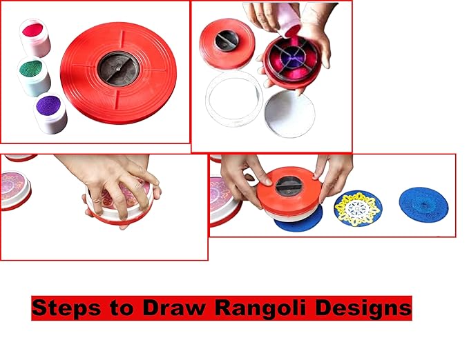 Rangoli Making Kit Includes Magic Tool (4 inch) Random Design