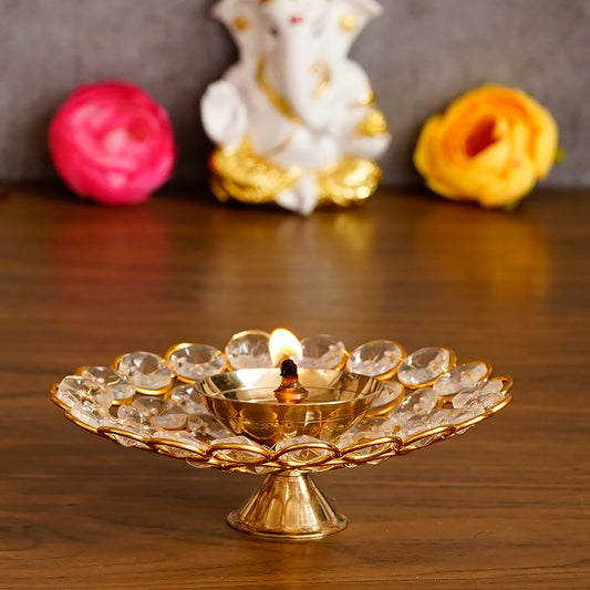 Premium Bowl Shape Crystal Tea Light Holder - Small